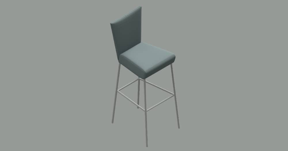 Bloque AutoCAD de silla 3d dwg descarga gratis​ CAD block