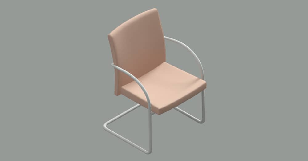 Bloque 3d de silla en AutoCAD gratis dwg CAD block​