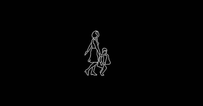 Mujer y niño caminando en AutoCAD gratis 2d dwg​ CAD blocks