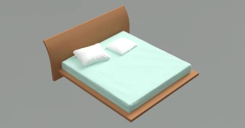 Bloques cama 3d king size AutoCAD Dwg