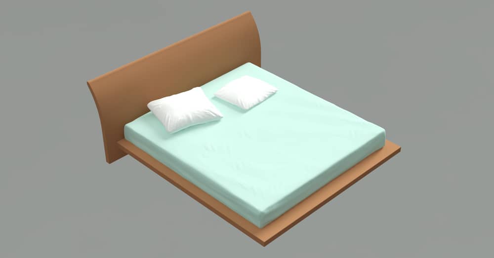 Bloque AutoCAD de cama 3d king size dwg CAD block