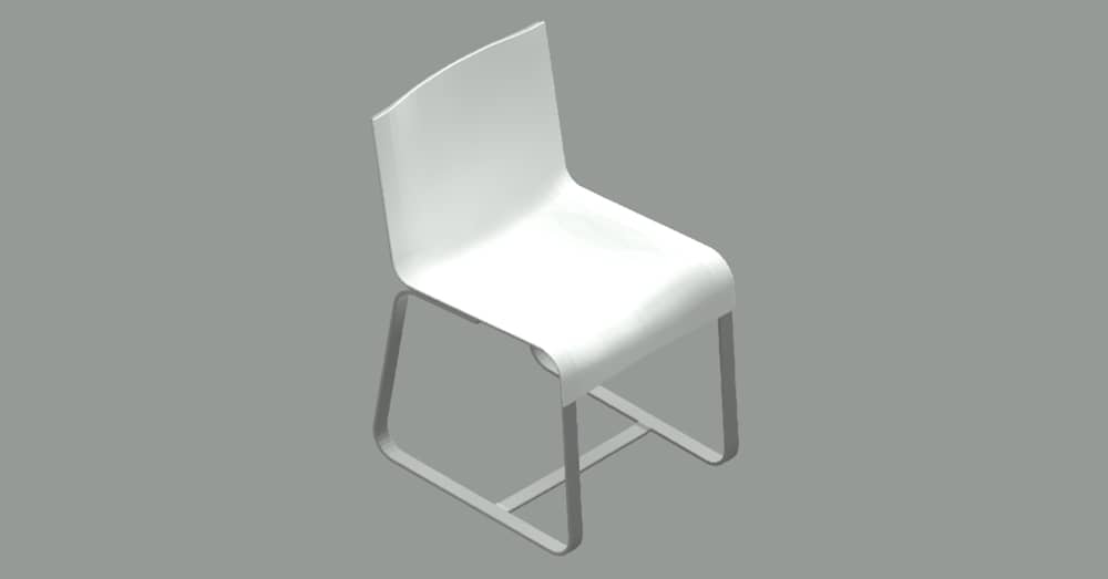 Bloque de silla 3d en AutoCAD gratis dwg CAD block​