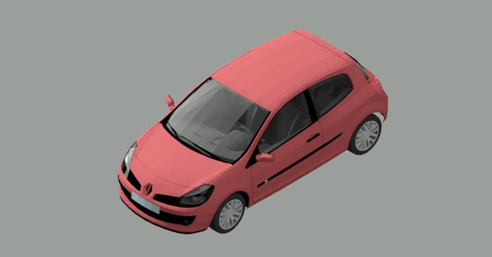 Bloque de carro 3d AutoCAD dwg descarga gratis​ CAD block