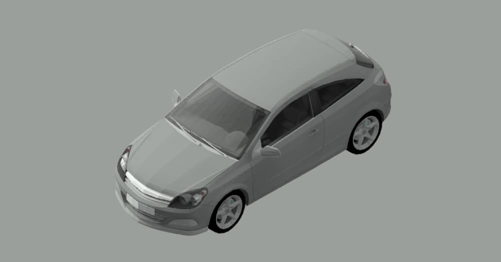 Bloque de carro en AutoCAD 3d dwg descarga gratis​​ CAD block