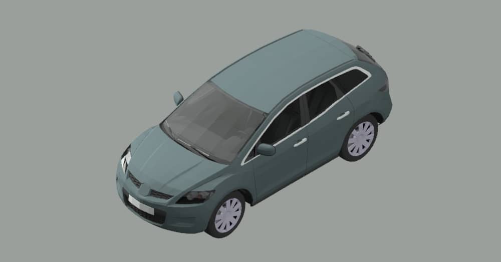 Bloque coche 3d AutoCAD dwg descarga gratis​​ CAD block