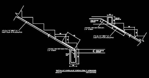 Detalles de escalera de concreto en AutoCAD CAD Blocks dwg