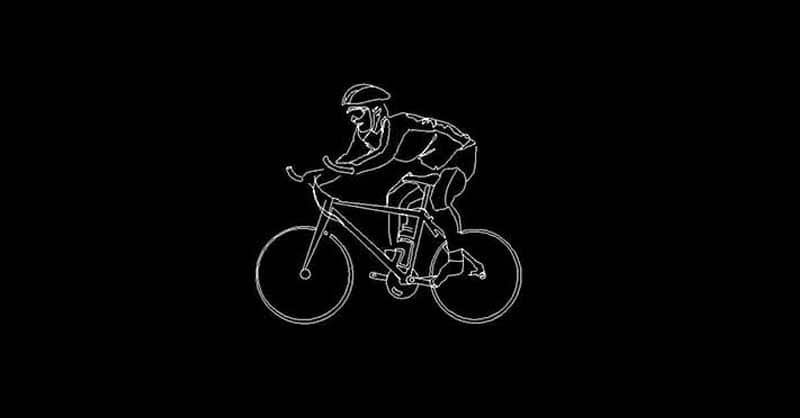 Persona en bicicleta en AutoCAD gratis dwg en alzado​ CAD block​