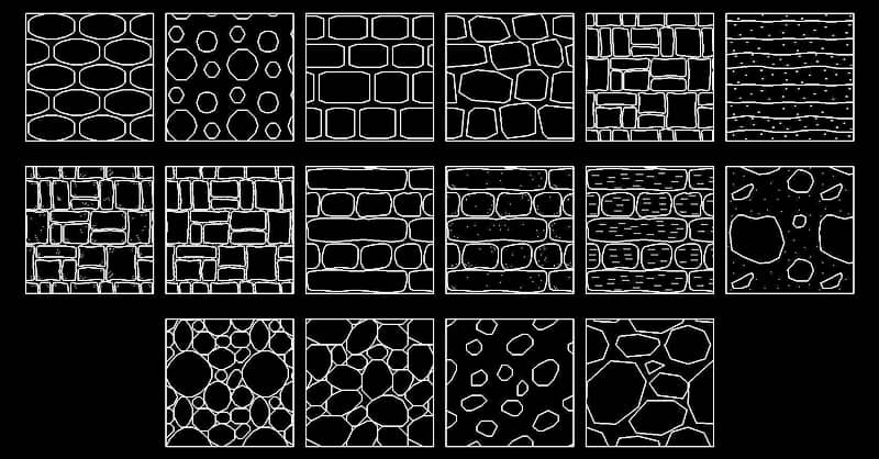 Colección de Hatch patterns de piedra para AutoCAD