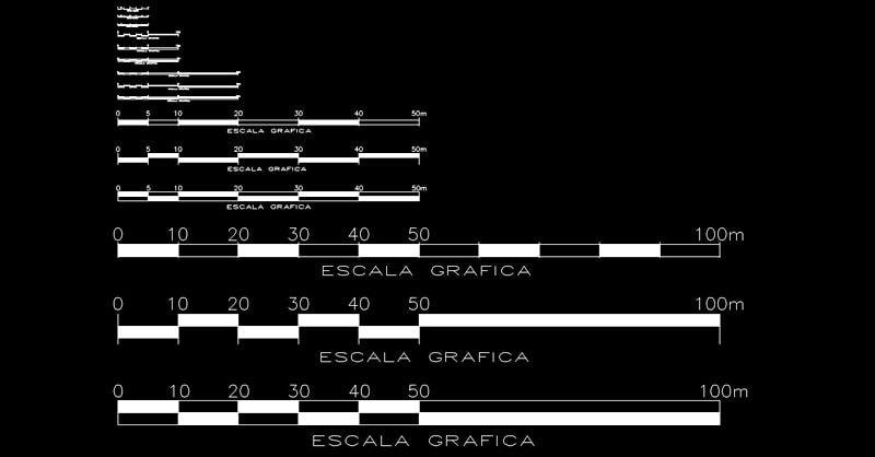 Bloques de escalas graficas en AutoCAD dwg