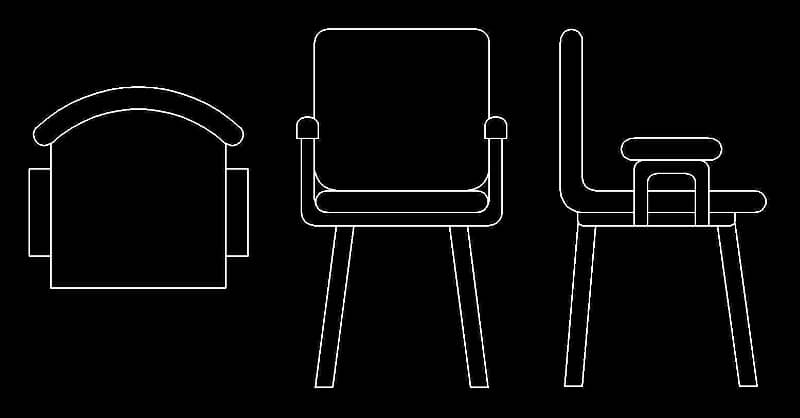 Bloques de sillas AutoCAD gratis dwg 2d ​CAD blocks