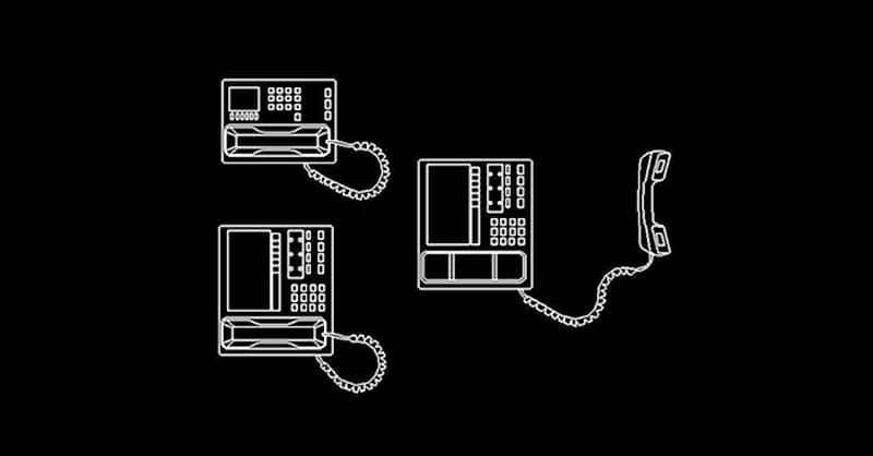 Bloques de teléfonos en AutoCAD dwg 2d​ CAD blocks